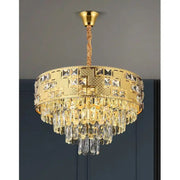 Lampadario in Cristallo NEUSCHWANSTEIN Nobile 4xE14, Diametro 40cm, Oro, Altezza Regolabile Lampadari in Cristallo Titolo predefinito Alessandro Design