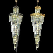 Candelabru Cristal WINDSOR Altiora, Diametru 60cm, Inaltime 180cm, 26xE14, Auriu Lucios, Inaltime Reglabila, Design Elegant Candelabre Cristal Default Title Alessandro Design