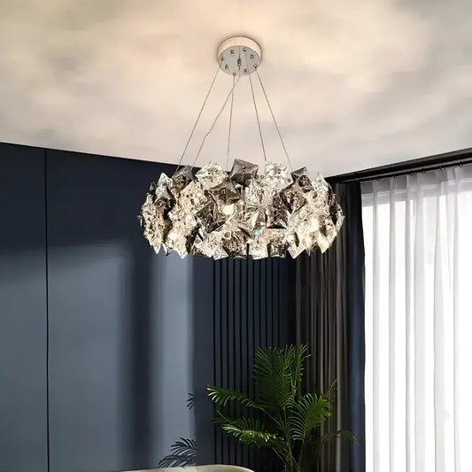 Candelabri in cristallo Hefe 4x E27 Candelabri in cristallo argento Titolo predefinito Alessandro Design