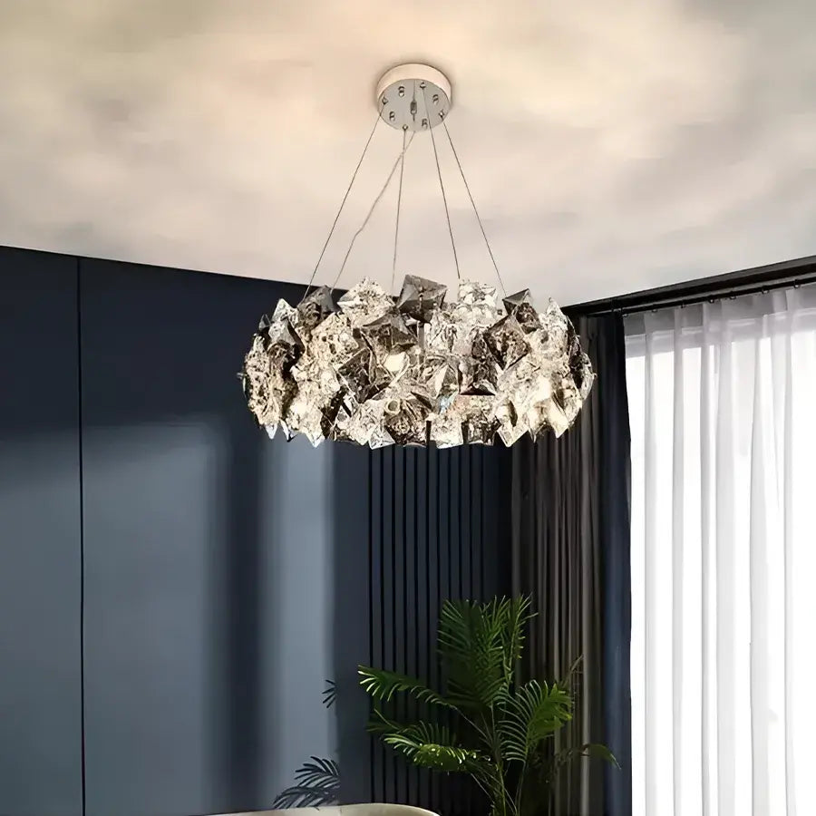 Candelabri in cristallo Hefe 4x E27 Candelabri in cristallo argento Titolo predefinito Alessandro Design