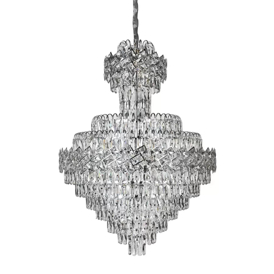 Candelabro di cristallo Joel 22x E27 Candelabro di cristallo argento Titolo predefinito Alessandro Design