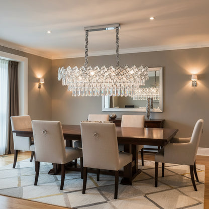 Candelabru Cristal WINDSOR Regalis 10xE14, Crom Lucios, Inaltime Reglabila Candelabre Cristal Default Title Alessandro Design
