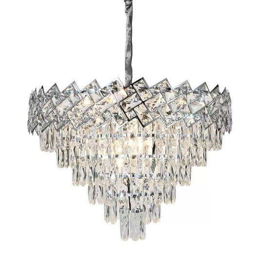 Lampadario di cristallo Jordan 10 x E27 Lampadario di cristallo argento Titolo predefinito Alessandro Design