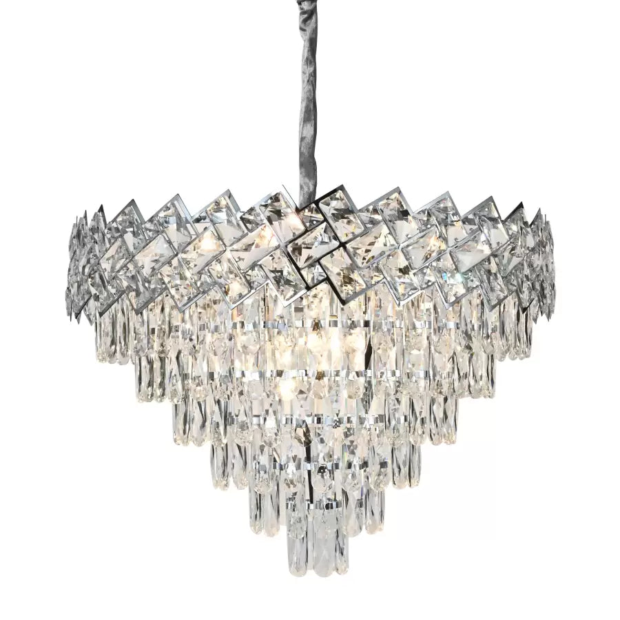 Lampadario di cristallo Jordan 10 x E27 Lampadario di cristallo argento Titolo predefinito Alessandro Design
