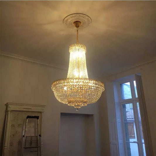 Candelabru Cristal Kassian 11x E14 Auriu Candelabre Cristal Default Title Alessandro Design