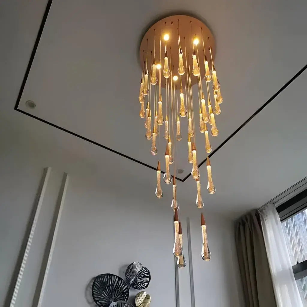Lampadario LED a Sospensione in Cristallo, 39W, Giustiniano, Diametro 60cm, Altezza Regolabile, Lampadari Cristal in Oro, Metallo e Cristallo Titolo predefinito Alessandro Design