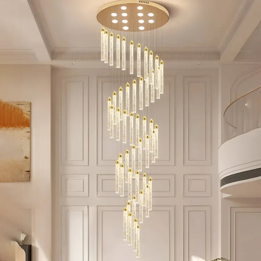 Lampadario in cristallo LED Nomiki Lampadari moderni color oro Titolo predefinito Alessandro Design