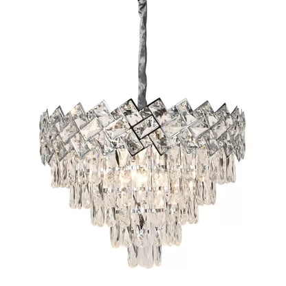 Lampadario di Cristallo WINDSOR Eleganza 8xE14, Diametro 39cm, Cromo Lucido, Altezza Regolabile Lampadari di Cristallo Titolo predefinito Alessandro Design