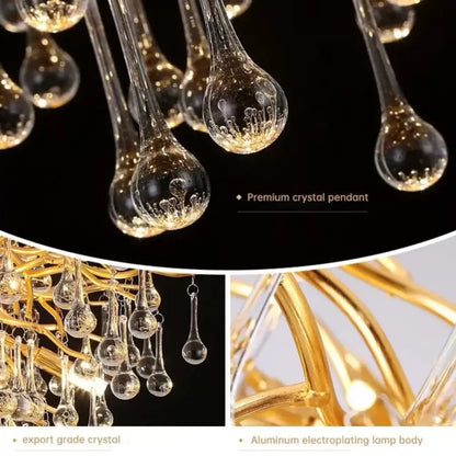Candelabru Cristal Muhammad 10x G9 Diametru 80cm Auriu Candelabre Cristal Default Title Alessandro Design