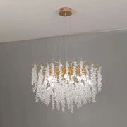 Candelabru Cristal WALTZ Cascade, 6x G9, Auriu, 60cm, Inaltime Reglabila Candelabre Cristal Default Title Alessandro Design