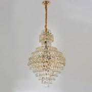 Lampadario in Cristallo WINDSOR Grande Supremo 10xE14, Diametro 60X90cm, Oro Lucido, Altezza Regolabile Lampadario in Cristallo Titolo predefinito Alessandro Design