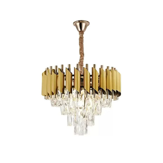 Candelabru Cristal Salvador 4x E27 Auriu Candelabre Cristal Default Title Alessandro Design