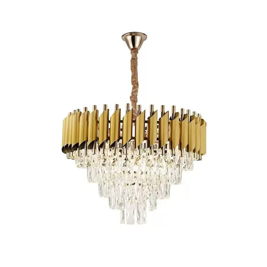 Candelabru Cristal Sam 7x E27 Auriu Candelabre Cristal Default Title Alessandro Design