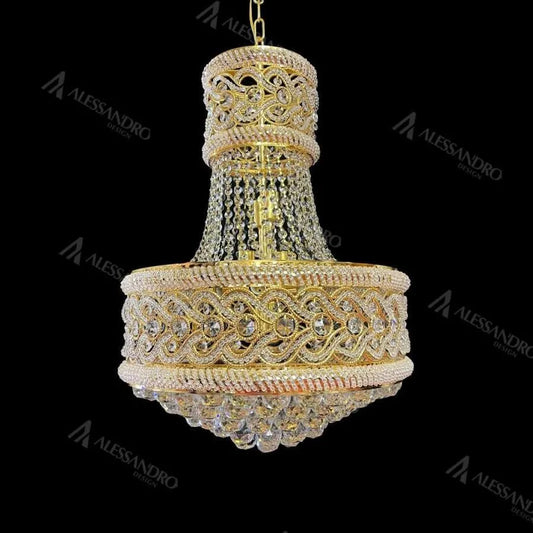 Candelabru Cristal Selim 14x E14 Auriu Candelabre Cristal Default Title Alessandro Design