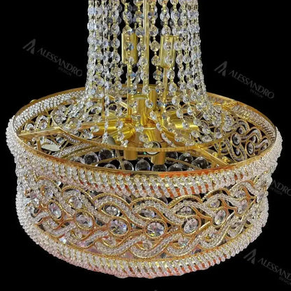 Candelabru Cristal Selim 14x E14 Auriu Candelabre Cristal Default Title Alessandro Design