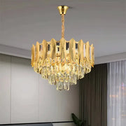 Lampadario in Cristallo BUCKINGHAM Nobile 5xE14, Diametro 40cm, Oro Lucido, Altezza Regolabile Lampadari in Cristallo Titolo predefinito Alessandro Design