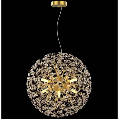 MINUET Lampadario in Cristallo 8x G9, Diametro 40 cm, Oro Lucido, Altezza Regolabile Lampadari Moderni Titolo predefinito Alessandro Design