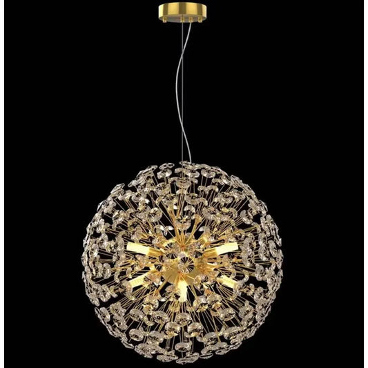 MINUET Lampadario in Cristallo 8x G9, Diametro 40 cm, Oro Lucido, Altezza Regolabile Lampadari Moderni Titolo predefinito Alessandro Design