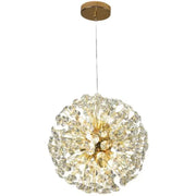 MINUET Lampadario in Cristallo 8x G9, Diametro 40 cm, Oro Lucido, Altezza Regolabile Lampadari Moderni Titolo predefinito Alessandro Design