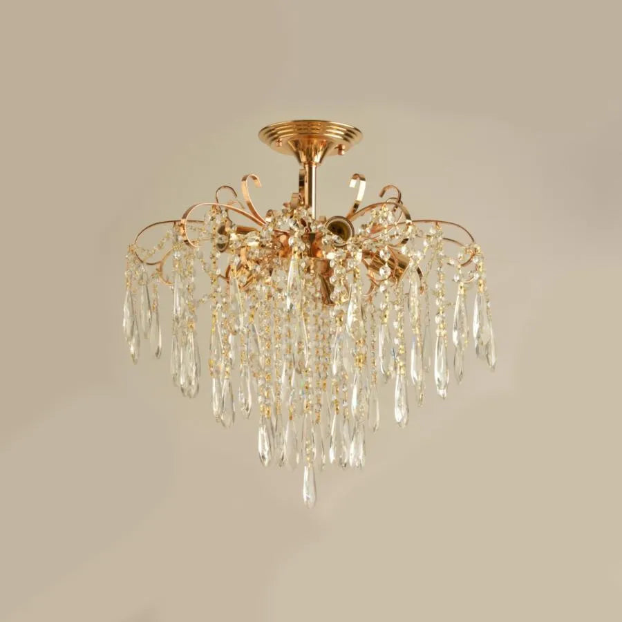 Lampadario in Cristallo EGO 5x E27, Diametro 47cm, Oro Lucido Lampadari Classici Titolo predefinito Alessandro Design