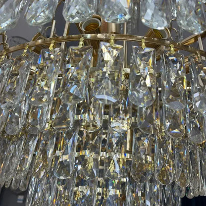 Candelabro Junnut 21xE27, cristallo e metallo, candelabro in cristallo dorato Titolo predefinito Alessandro Design