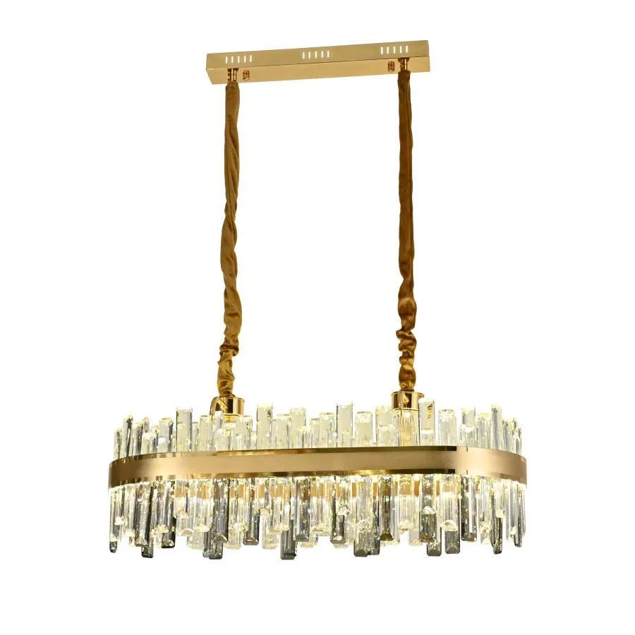 Lampadario LED Achim con Telecomando, 200W, Diametro 80cm, Oro, Candelabro Cristal Dimmerabile Titolo predefinito Alessandro Design