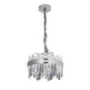 Candelabru LED Cristal cu Telecomanda Miguel 92W Dimabil Argintiu Candelabre Cristal Default Title Alessandro Design