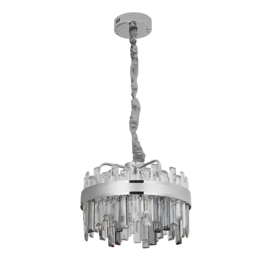 Candelabru LED Cristal cu Telecomanda Miguel 92W Dimabil Argintiu Candelabre Cristal Default Title Alessandro Design