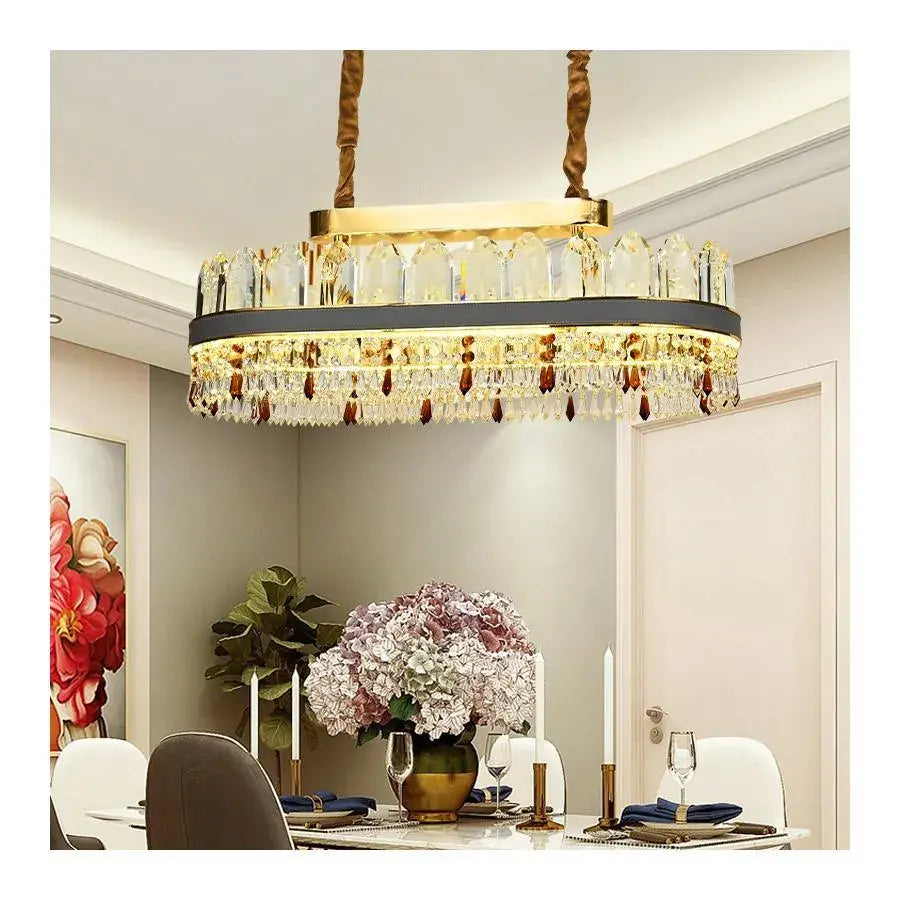 Lampadario LED Pollux con telecomando, 156W, diametro 80cm, oro, cristallo, candelabro Cristal dimmerabile Titolo predefinito Alessandro Design