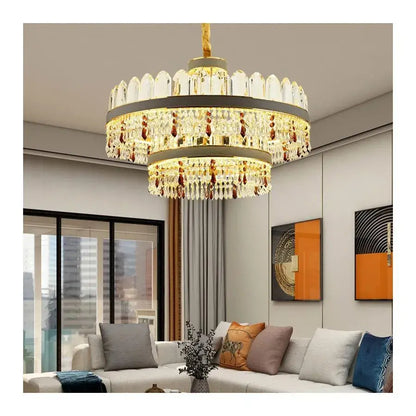 Pollux Lampadario LED con Telecomando, 300W, Diametro 75cm Oro, Cristallo, Candelabro Cristal Dimmerabile Titolo predefinito Alessandro Design