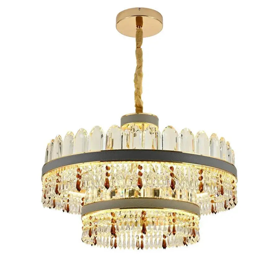 Pollux Lampadario LED con Telecomando, 300W, Diametro 75cm Oro, Cristallo, Candelabro Cristal Dimmerabile Titolo predefinito Alessandro Design