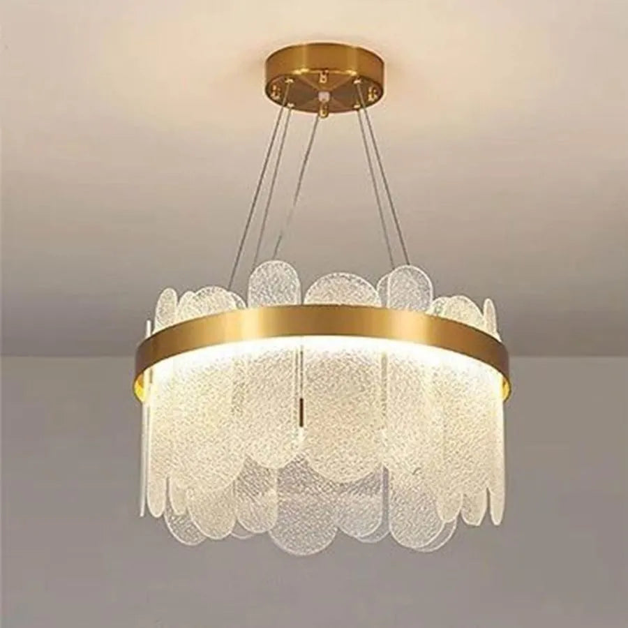Lampadario LED con Telecomando Aden 58W Dimmerabile Lampadari in Cristallo Dorato Titolo predefinito Alessandro Design