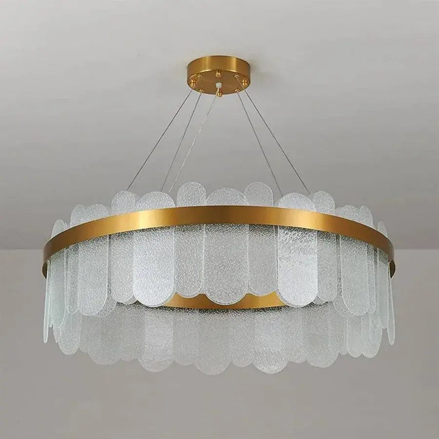 Lampadario LED con Telecomando Alonzo 93W Dimmerabile Diametro 60cm Lampadari in Cristallo Dorato Titolo predefinito Alessandro Design