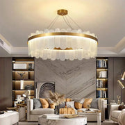 Candelabru LED cu Telecomanda Alvaro 128W Dimabil Auriu Candelabre Cristal Default Title Alessandro Design