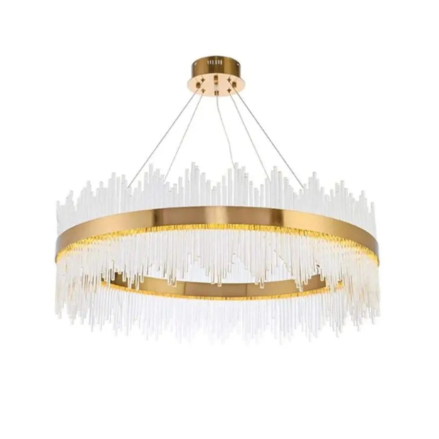 Lampadario LED con Telecomando Aurelio 133W Dimmerabile Lampadario Oro Cristallo Titolo predefinito Alessandro Design