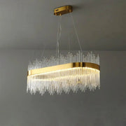 Lampadario LED a Sospensione con Telecomando, SIMONE 105W, Lineare, Luce Fredda/Calda/Neutra, Dimmerabile, Oro Lucido, Lampadario LED Regolabile in Altezza Titolo predefinito Alessandro Design