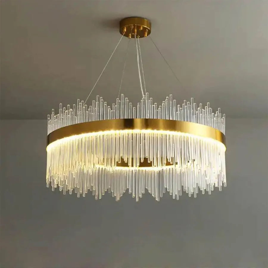 Candelabru LED cu Telecomanda Gonzalo 98W Dimabil Auriu Candelabre Cristal Default Title Alessandro Design