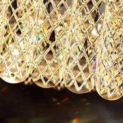 Lampadario LED con Telecomando Zareef 80W, Lampadario in Cristallo Oro Titolo predefinito Alessandro Design
