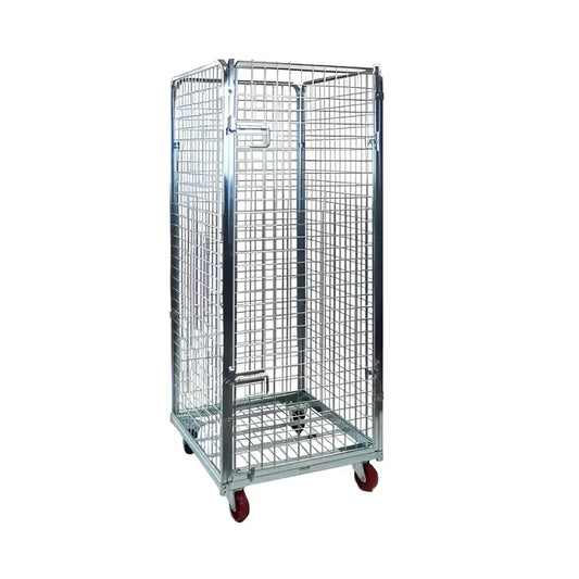 Carrello da trasporto tipo gabbia con 4 pareti 80cmX70cmX170cm, Portata 500kg, Argento Titolo predefinito Alessandro Design