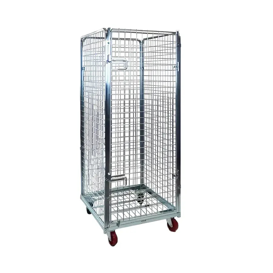Carrello da trasporto tipo gabbia con 4 pareti 80cmX70cmX170cm, Portata 500kg, Argento Titolo predefinito Alessandro Design