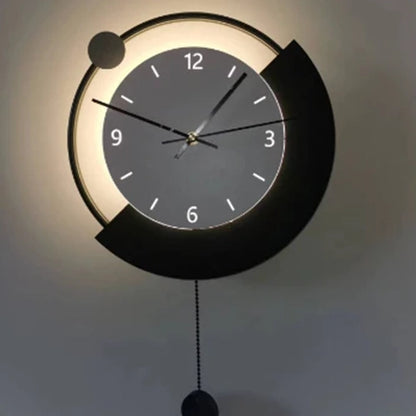 Lampada da Parete Decorativa LED Luna 83W Diametro 120CM Luce Fredda/Neutra/Calda Nera