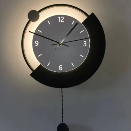 Lampada da Parete Decorativa LED Luna 83W Diametro 120CM Luce Fredda/Neutra/Calda Nera