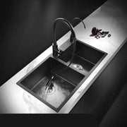 Lavello da cucina in acciaio inox, 75x45x21 cm, con accessori, nero grafite Titolo predefinito Alessandro Design