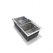 Chiuveta Bucatarie Inox, 75x45x21 cm, Cu accesorii, Inox Periat Chiuvete Default Title Alessandro Design
