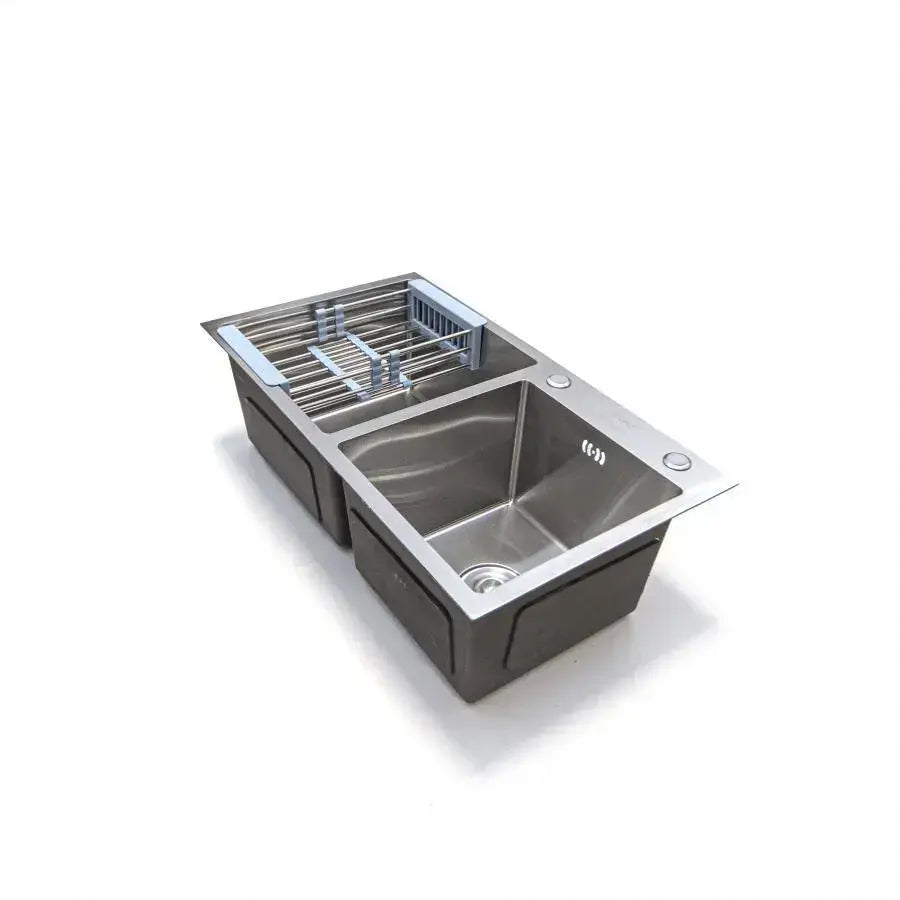 Chiuveta Bucatarie Inox, 75x45x21 cm, Cu accesorii, Inox Periat Chiuvete Default Title Alessandro Design