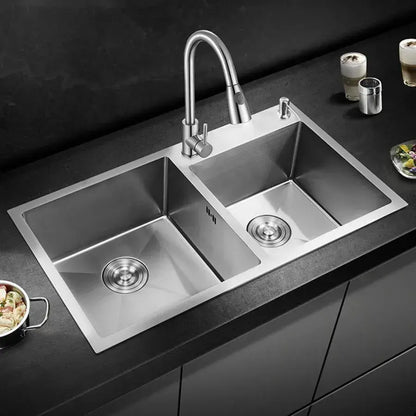 Chiuveta Bucatarie Inox 80x45 cm Argintiu Chiuvete Default Title Alessandro Design