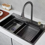 Chiuveta Bucatarie Inox cu Baterie inclusa, 68x46cm, Gri Chiuvete Default Title Alessandro Design