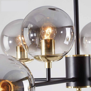 Lampadario Jermija con paralume, 8x E27, apparecchi di illuminazione in oro nero Titolo predefinito Alessandro Design