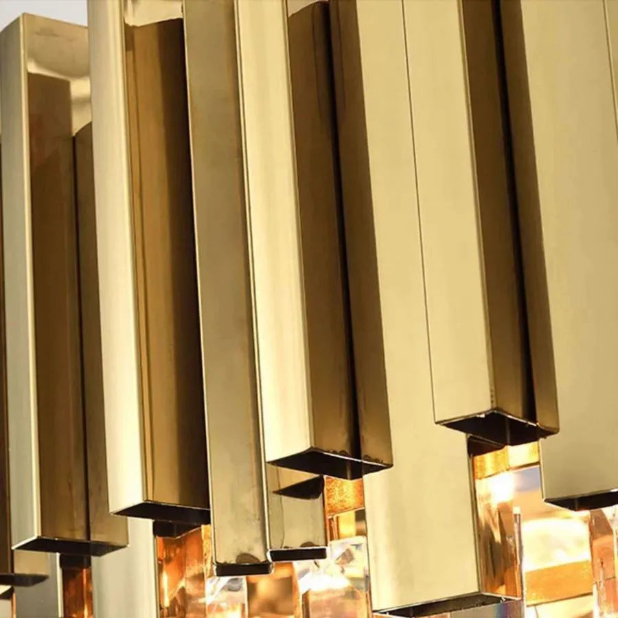 BLOIS Lampadario di cristallo Eleganza, diametro 50 cm, 8x E14, oro lucido, altezza regolabile Lampadari di cristallo Titolo predefinito Alessandro Design