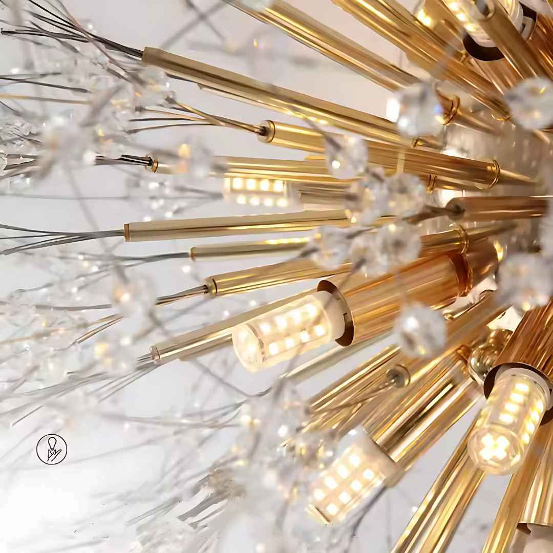 Candelabru Cristal RONDO Vivace, 8x G9, Diametru 60cm, Auriu Lucios Candelabre Cristal Default Title Alessandro Design